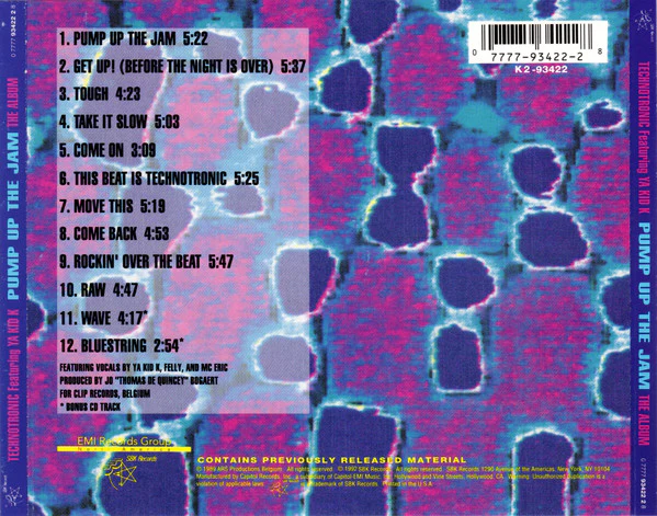 Technotronic Featuring Ya Kid K - Pump Up The Jam (CD, Album, RE) (Near Mint (NM or M-)) - Image 2