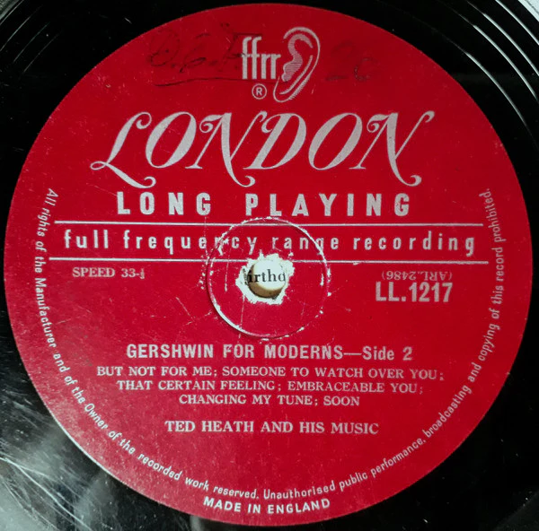 Ted Heath And His Music - Gershwin For Moderns... (LP, Album, Mono, Red) (Very Good Plus (VG+)) - Image 4