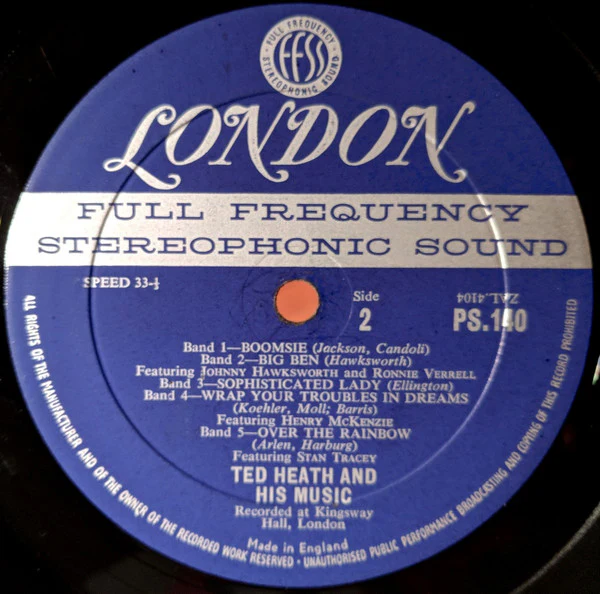 Ted Heath And His Music - Ted Heath Swings In High Stereo (LP) (Very Good Plus (VG+)) - Image 4