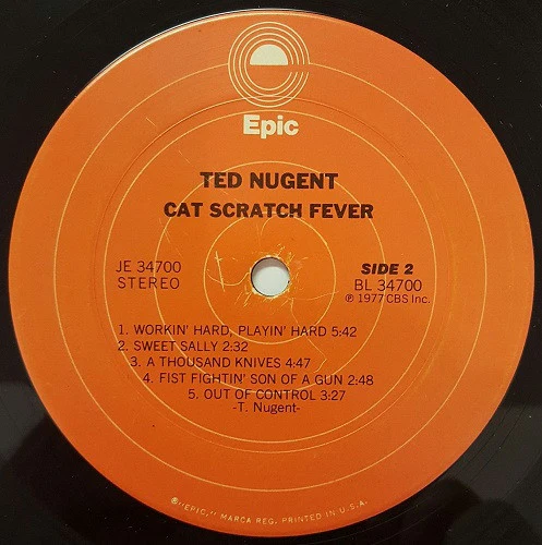 Ted Nugent - Cat Scratch Fever (LP, Album, Gat) (Good Plus (G+)) - Image 5