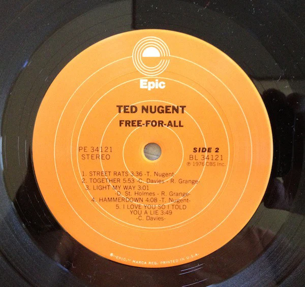 Ted Nugent - Free-For-All (LP, Album, Ori) (Very Good (VG)) - Image 5
