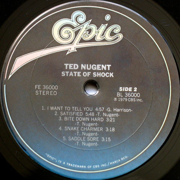 Ted Nugent - State Of Shock (LP, Album, Pit) (Very Good (VG)) - Image 4