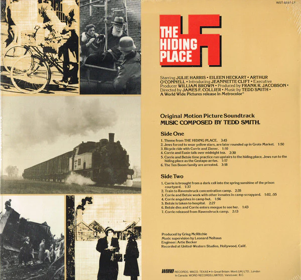 Tedd Smith - The Hiding Place: Original Motion Picture Soundtrack (LP, Album) (Very Good Plus (VG+)) - Image 2