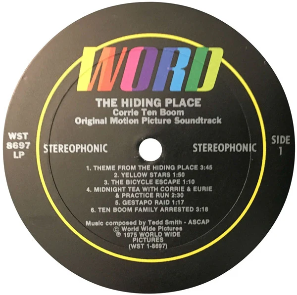 Tedd Smith - The Hiding Place: Original Motion Picture Soundtrack (LP, Album) (Very Good Plus (VG+)) - Image 3