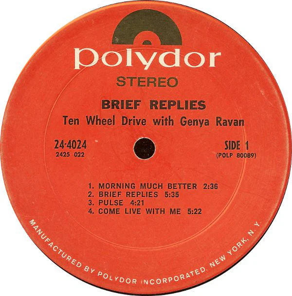 Ten Wheel Drive With Genya Ravan - Brief Replies (LP, Album, Ter) NEW & SEALED - Image 5