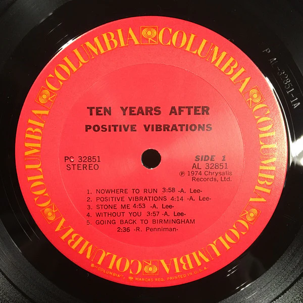 Ten Years After - Positive Vibrations (LP, Album, San) (Very Good Plus (VG+)) - Image 3