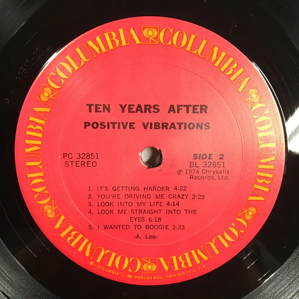 Ten Years After - Positive Vibrations (LP, Album, San) (Very Good Plus (VG+)) - Image 4