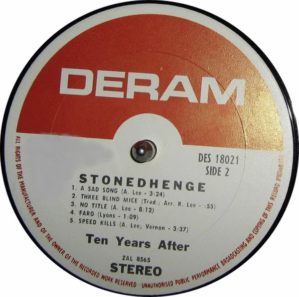 Ten Years After - Stonedhenge (LP, Album, Pit) (Good (G)) - Image 4