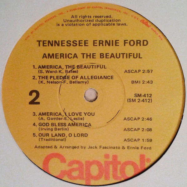 Tennessee Ernie Ford - America The Beautiful (LP, RE, Win) (Very Good Plus (VG+)) - Image 4