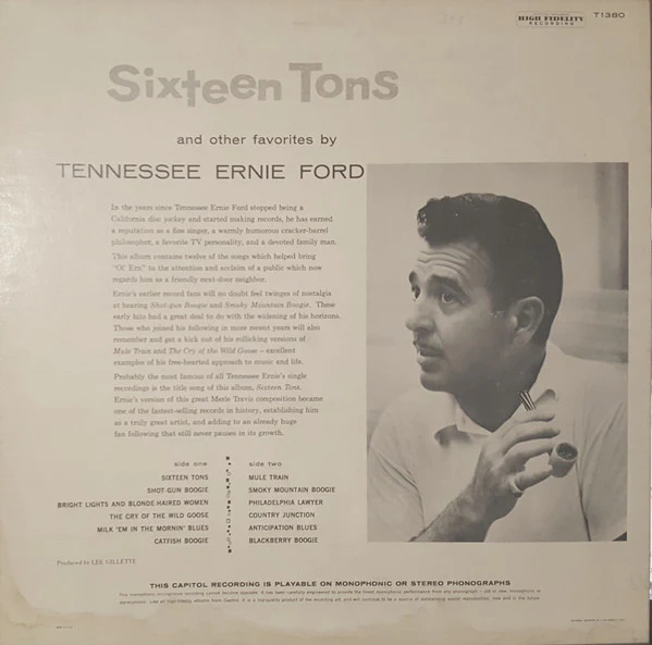Tennessee Ernie Ford - Sixteen Tons (LP, Comp, Cus) (Very Good Plus (VG+)) - Image 2