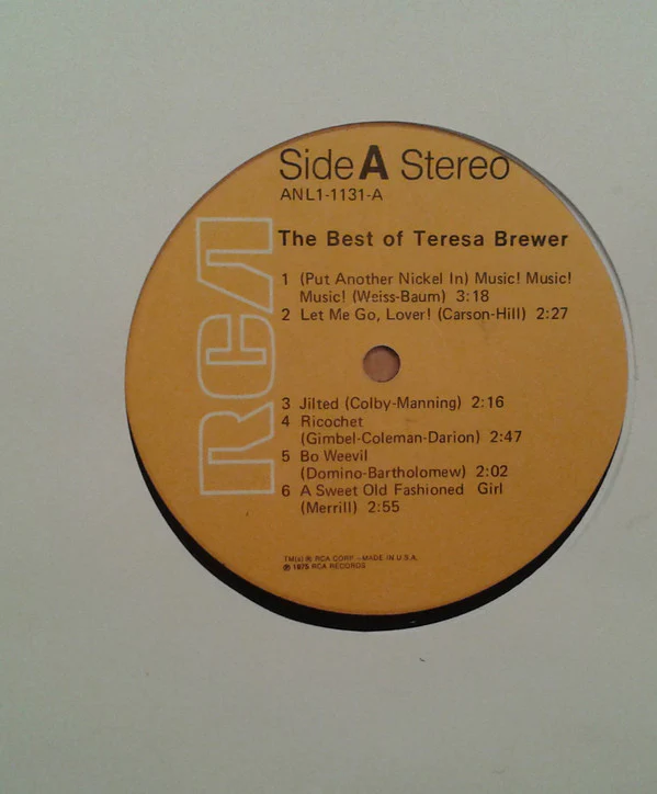 Teresa Brewer - The Best Of Teresa Brewer (LP, Comp) (Near Mint (NM or M-)) - Image 3