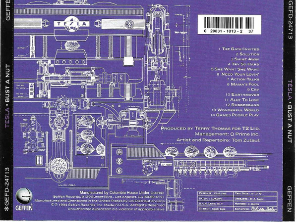 Tesla - Bust A Nut (CD, Album, Club) (Very Good Plus (VG+)) - Image 2