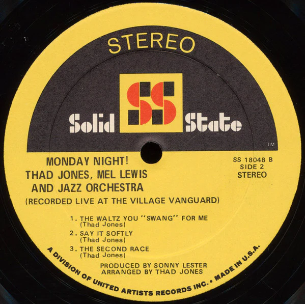 Thad Jones / Mel Lewis Orchestra - Monday Night (LP, Album, Uni) (Near Mint (NM or M-)) - Image 4