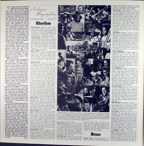Thad Jones & Mel Lewis - New Life (Dedicated To Max Gordon) (LP, Album, Uni) (Very Good Plus (VG+)) - Image 4