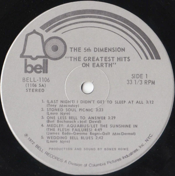 The Fifth Dimension - Greatest Hits On Earth (LP, Comp, Roc) (Very Good Plus (VG+)) - Image 2