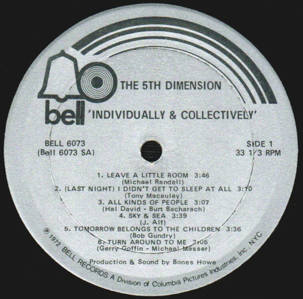 The Fifth Dimension - Individually & Collectively (LP, Album, Aud) (Near Mint (NM or M-)) - Image 5