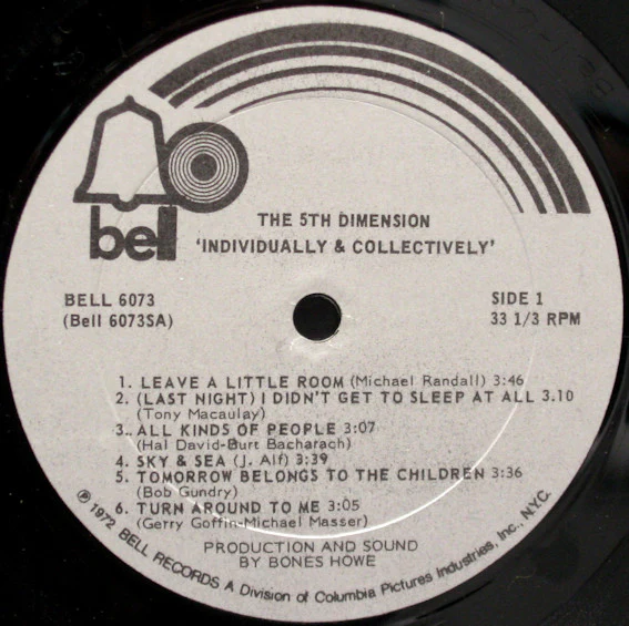 The Fifth Dimension - Individually & Collectively (LP, Album, She) (Near Mint (NM or M-)) - Image 5