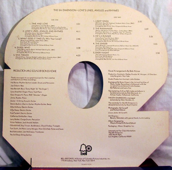 The Fifth Dimension - Love's Lines, Angles And Rhymes (LP, Album, Mon) (Near Mint (NM or M-)) - Image 3