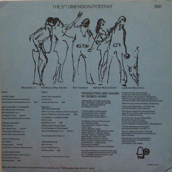 The Fifth Dimension - Portrait (LP, Album, 'BW) (Mint (M)) SEALED NEW OLD STOCK - Image 4
