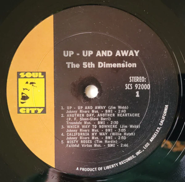 The Fifth Dimension - Up, Up And Away (LP, Album, Pit) (Very Good (VG)) - Image 3