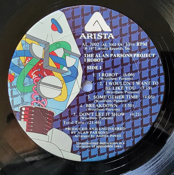 The Alan Parsons Project - I Robot (LP, Album, Ter) (Very Good Plus (VG+)) - Image 4