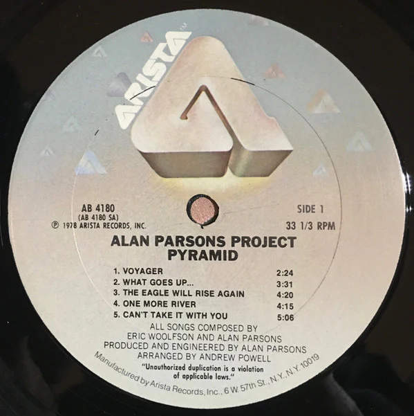 The Alan Parsons Project - Pyramid (LP, Album, RE, Blu) (Very Good Plus (VG+)) - Image 3