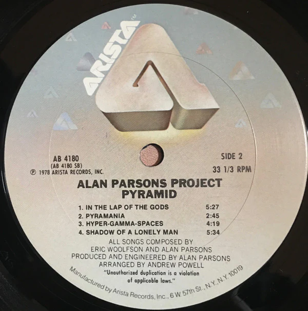 The Alan Parsons Project - Pyramid (LP, Album, RE, Blu) (Very Good Plus (VG+)) - Image 4