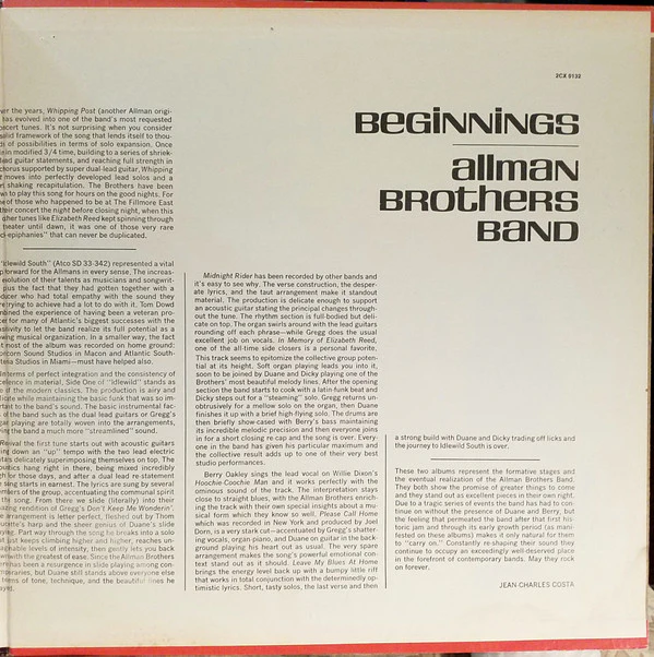 The Allman Brothers Band - Beginnings (2xLP, Comp, Pit) (Near Mint (NM or M-)) - Image 3