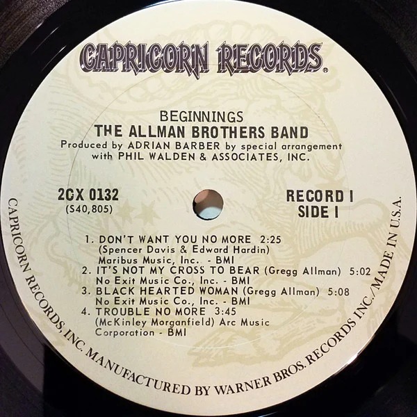 The Allman Brothers Band - Beginnings (2xLP, Comp, Pit) (Near Mint (NM or M-)) - Image 5