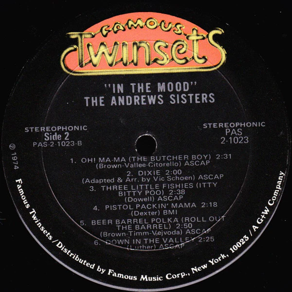 The Andrews Sisters - In The Mood (2xLP, Comp, Mon) (Near Mint (NM or M-)) - Image 3