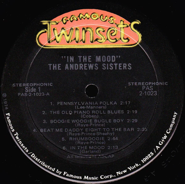 The Andrews Sisters - In The Mood (2xLP, Comp, Mon) (Near Mint (NM or M-)) - Image 4