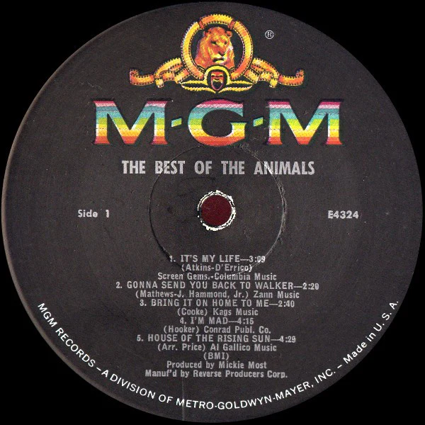 The Animals - The Best Of The Animals (LP, Comp, Mono, MGM) (Very Good (VG)) - Image 4