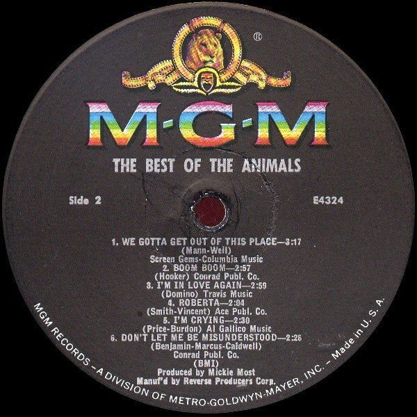 The Animals - The Best Of The Animals (LP, Comp, Mono, MGM) (Very Good (VG)) - Image 5