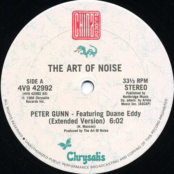 The Art Of Noise Featuring Duane Eddy - Peter Gunn (Extended Version) (12", Single, Car) (Near Mint (NM or M-)) - Image 3