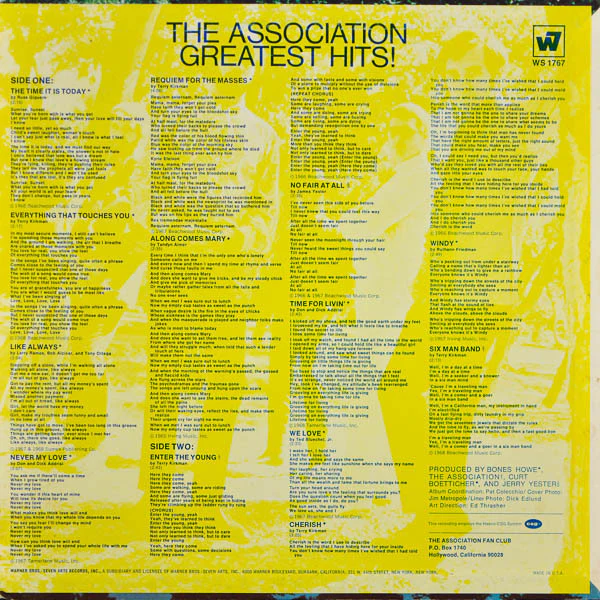 The Association - Greatest Hits! (LP, Comp) (Very Good Plus (VG+)) - Image 2