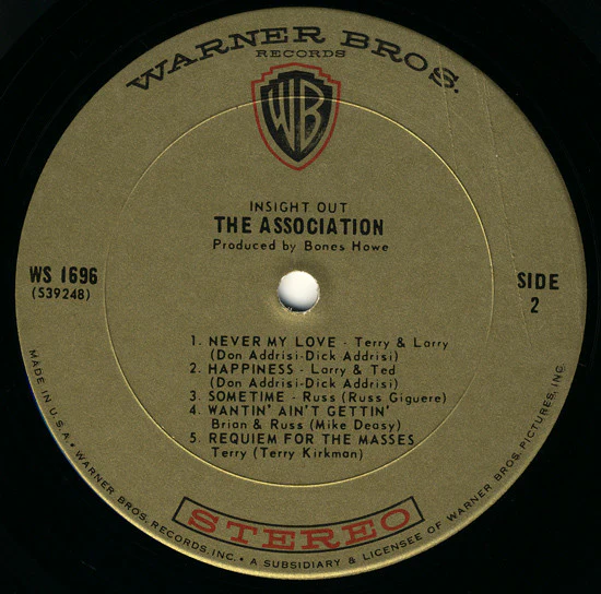 The Association - Insight Out (LP, Album, Pit) (Very Good Plus (VG+)) - Image 4