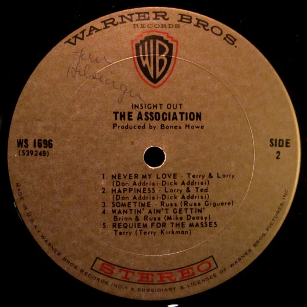 The Association - Insight Out (LP, Album, Pit) (Very Good (VG)) - Image 4