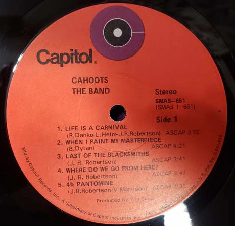The Band - Cahoots (LP, Album, Win) (Very Good Plus (VG+)) - Image 4