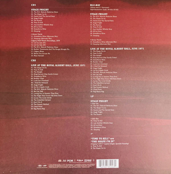 The Band - Stage Fright (CD, Album, RE + CD, Album + Blu-ray, Blu-ray-A, Mu) (Mint (M)) - Image 4