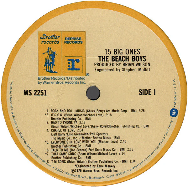 The Beach Boys - 15 Big Ones (LP, Album, Jac) (Very Good Plus (VG+)) - Image 2