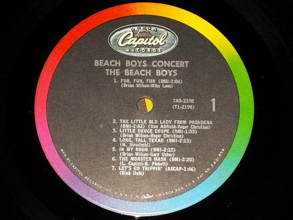 The Beach Boys - Concert (LP, Album, Mono, LA ) (Very Good Plus (VG+)) - Image 2