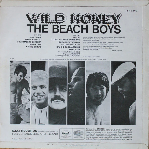 The Beach Boys - Wild Honey (LP, Album) (Good Plus (G+)) - Image 2