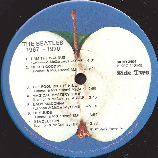 The Beatles - 1967-1970 (2xLP, Comp, RE, Gat) (Very Good (VG)) - Image 5