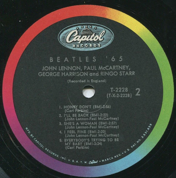 The Beatles - Beatles '65 (LP, Album, Mono, Pin) (Very Good Plus (VG+)) - Image 4