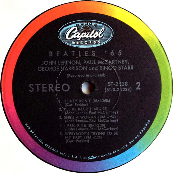 The Beatles - Beatles '65 (LP, Album, Scr) (Very Good Plus (VG+)) - Image 4