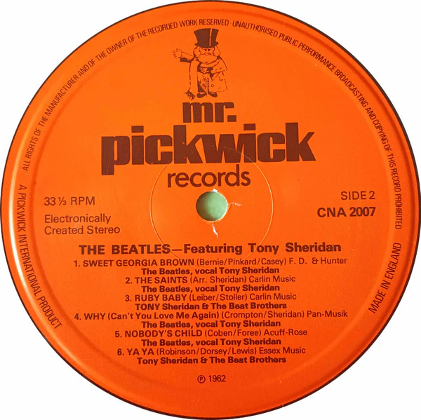 The Beatles Featuring Tony Sheridan - The Beatles Featuring Tony Sheridan (LP, Comp, RE) (Near Mint (NM or M-)) - Image 4