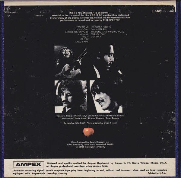 The Beatles - Let It Be (Reel, 4tr Stereo, 7" Reel, Album) (Very Good (VG)) - Image 2
