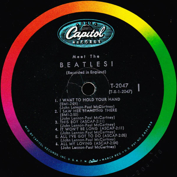The Beatles - Meet The Beatles! (LP, Album, Mono, Glo) (Good Plus (G+)) - Image 3