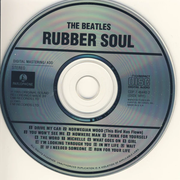 The Beatles - Rubber Soul (CD, Album, RE, Cap) (Very Good Plus (VG+)) - Image 3