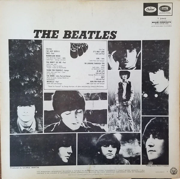 The Beatles - Rubber Soul (LP, Album, Mono) (Very Good Plus (VG+)) - Image 2